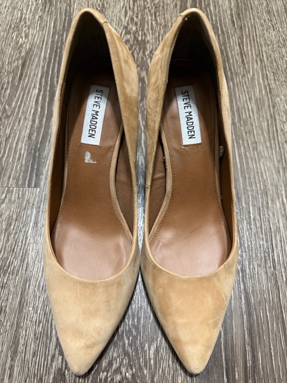 Steve Madden Tan Suede Pointed Toe Pumps